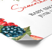 Berry Sweet Summer Baby Dusche Willkommen Poster (Ecke)
