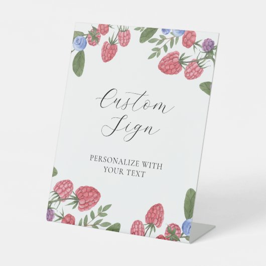 Berry Sweet Summer Berries Benutzerdefiniertes Tex Sockelschild (Vorderseite)