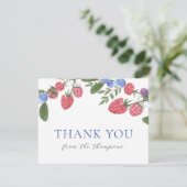 Berry Sweet Summer Berries Dusche Vielen Dank Dankeskarte (Stehend Vorderseite)