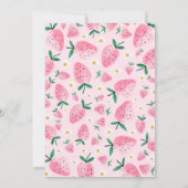 Berry Sweet Summer Strawberry Baby Dusche Einladung (Rückseite)