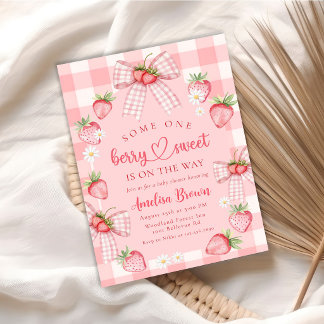 Berry Sweet Summer Strawberry Baby Einladung