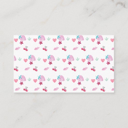 Berry Sweet Sweetheart Diaper Raffle Baby Dusche Begleitkarte (Rückseite)