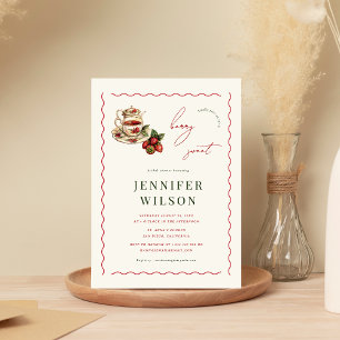 Berry Sweet Tea Party Strawberry Brautparty Einladung