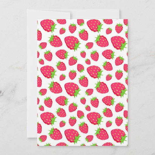 Berry Sweet Twins Strawberry Baby Shower Karte (Rückseite)