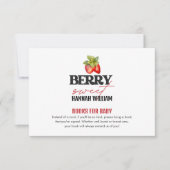 Berry Sweet Typografy Books for Baby Card Einladung (Vorderseite)