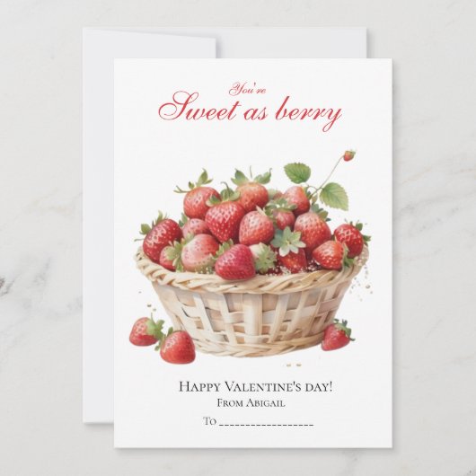 Berry Sweet Valentine Feiertagskarte (Vorderseite)