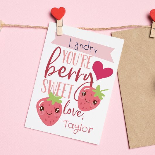 Berry Sweet | Valentinstag-Karte im Klassenzimmer Einladung