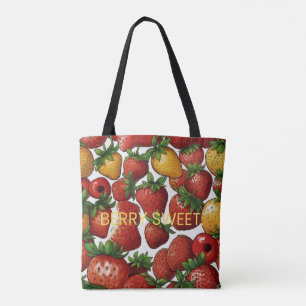 Berry Sweet Vintage Erdbeere Frucht Muster Botan Tasche