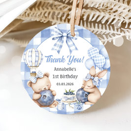 Berry Sweet Watercolor Blueberry Birthday Party Geschenkanhänger