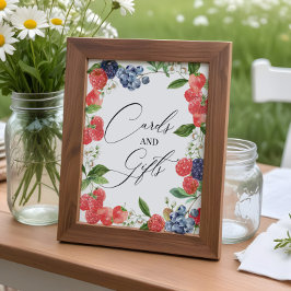 Berry Sweet Watercolor Kinderduschkarten und Gesch Poster