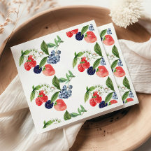 Berry Sweet Watercolor Red Blue Baby Dusche