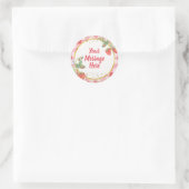 Berry Sweet Watercolor Strawberry Message Sticker (Tasche)