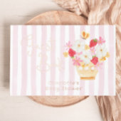 Berry Sweet Whimsical Stripes Babydusche Gästebuch