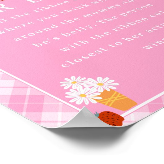 Berry Sweet Wie groß ist ihr Baby-Duschspiel Poster (Ecke)