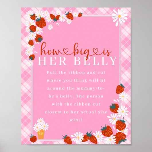 Berry Sweet Wie groß ist ihr Baby-Duschspiel Poster (Vorne)
