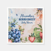 Berry Sweet Wild Berries & Blume Babydusche Serviette (Vorderseite)
