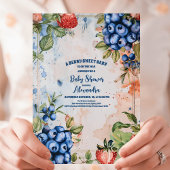 Berry Sweet Wild Berries & Flowers Baby Shower Einladung