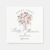Berry Sweet Wild Berry Floral Bouquet Baby Shower Serviette (Vorderseite)