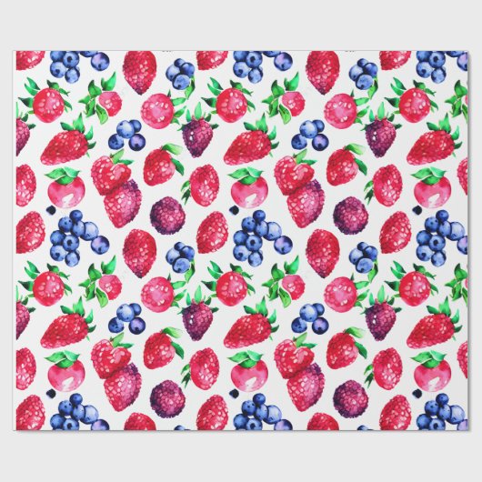 Berry Sweet Wrapping Paper Geschenkpapier (Flach)
