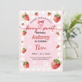Berry Sweet zum Geburtstag Einladung jeden Alters (Stehend Vorderseite)