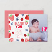 Berry Swery Boho Erdbeere Dankeskarte (Vorne/Hinten)