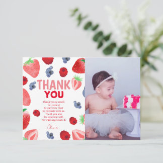 Berry Swery Boho Erdbeere Dankeskarte