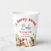 Berry Swery Strawberry Baby Dusche Pappbecher (Rückseite)