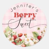 Berry Swery Strawberry Geburtstag Runder Aufkleber (Vorderseite)