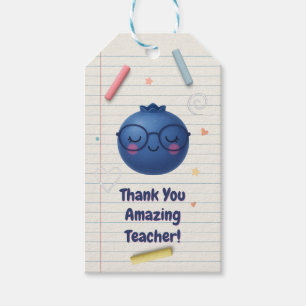 Berry Thankful Teacher Gift Tag Geschenkanhänger