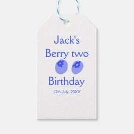 Berry two birthday blue berry add name date kids r geschenkanhänger