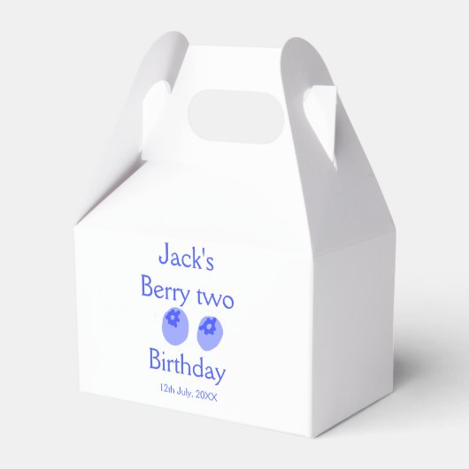 Berry two birthday blue berry add name date kids r geschenkschachtel (Vorderseite)