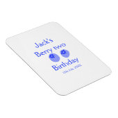 Berry two birthday blue berry add name date kids r magnet (Rechte Seite)