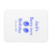 Berry two birthday blue berry add name date kids r magnet (Horizontal)