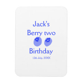 Berry two birthday blue berry add name date kids r magnet