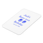 Berry two birthday blue berry add name date kids r magnet (Linke Seite)