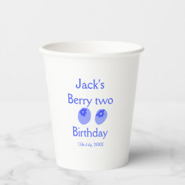 Berry two birthday blue berry add name date kids r pappbecher