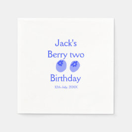 Berry two birthday blue berry add name date kids r serviette