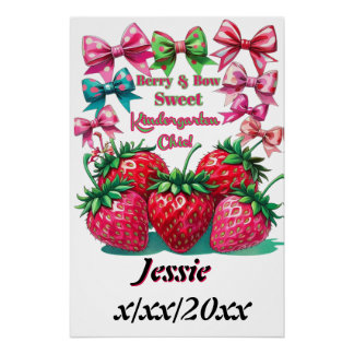 Berry und Bow Süße Kindergarten Chic Poster