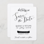 Berry und Canoe Save the Date - Quena und Keegan (Vorne/Hinten)