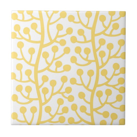 Berry Vine Pattern Fliese (Vorderseite)