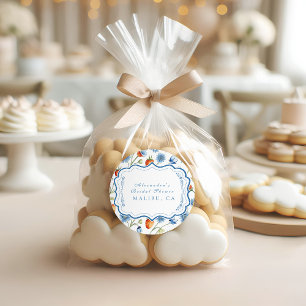 Berry Vine Romance Brautparty Runder Aufkleber