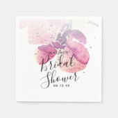 Berry Watercolor Orchid Brautparty Napkins Serviette (Vorderseite)