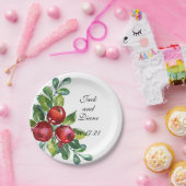 Berry Watercolor Stems Pappteller (Party)