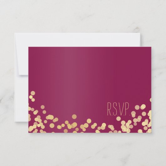 Berry Wine and Gold UAWG RSVP Karte (Rückseite)