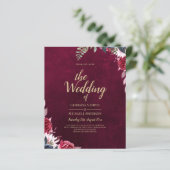 Berry Wine Floral Wedding (Stehend Vorderseite)