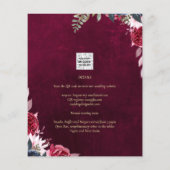 Berry Wine Floral Wedding (Rückseite)