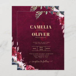 Berry Wine Floral Wedding