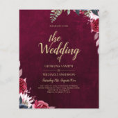 Berry Wine Floral Wedding (Vorderseite)