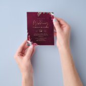 Berry Wine Floral Wedding Flyer (Gruppe)