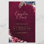 Berry Wine Floral Wedding Flyer (Vorne)
